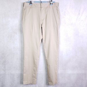 DKNY Men's 34x32 Bedford Stretch Straight Leg Khaki Pants / Slacks Tan Beige NWT